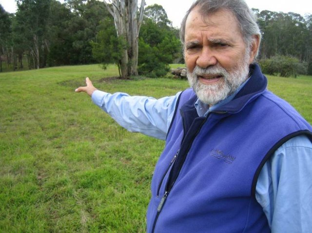 Gordon Briscoe at the site of the dormitory, Mulgoa Aboriginal Childrens Home, 2008 